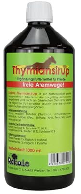 ROKALE Thymian Sirup - Tierfutter mit Schwarzkümmel, Schleimlösend, Hustensaft Pferd (1000 ml)