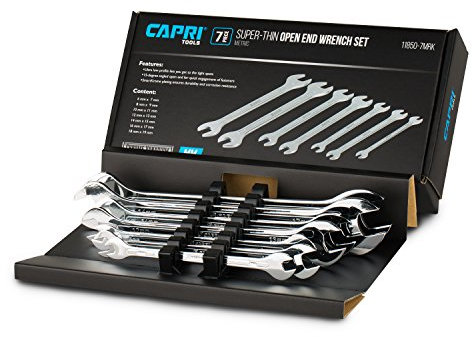 Capri Tools - Set di chiavi a testa aperta, super sottili, 6-19 mm, 7 pezzi