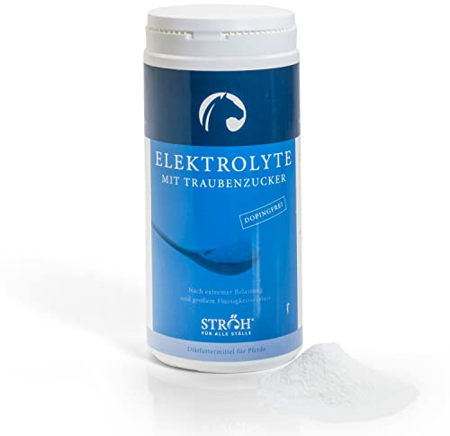 STRÖH Elektrolyte für Pferde + Traubenzucker (1,5 kg) • Mineralsalz Pulver Pferd • Mineralien für Pferde