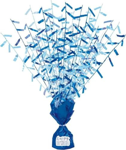 Unique 84828 - Centrotavola per compleanno, 1 pezzo, colore: Blu metallizzato