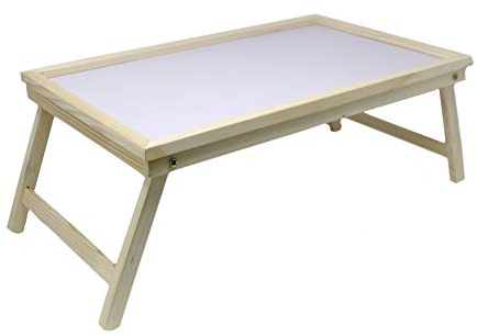 Vetrineinrete® Vassoio per Colazione a Letto Divano tavolino con Gambe richiudibili in Legno per decoupage Supporto per pc Notebook P9