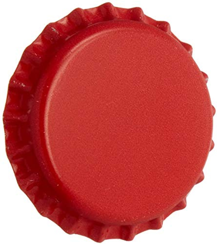 North Mountain Supply CC-RD-500 Beer Bottle Crown Caps - Red - Oxygen Barrier - 500 Count