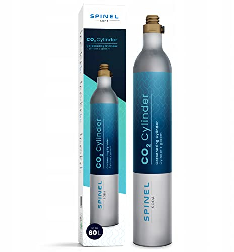 Spinel Soda CO2 Cylinder for SodaStream (Except Terra and Duo Models), Universal Soda CO2 Cylinder for 60 L Sparkling Water