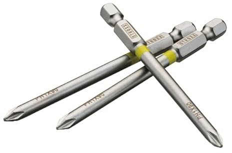 STROXX® Bits 3er |verschiedene Größen| PH1 | PH2 | PH3 | PZ1 | PZ2 | PZ3 | TX10 | TX15 | TX20 | TX25 | TX30 | Bits | Bitsortiment | Schraubenbit | mit Farbcode (PH1)