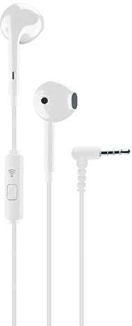 cellularline | VOICE CAPSULE | Auricolari a capsula con filo e microfono - Jack 3.5 mm - Colore Bianco