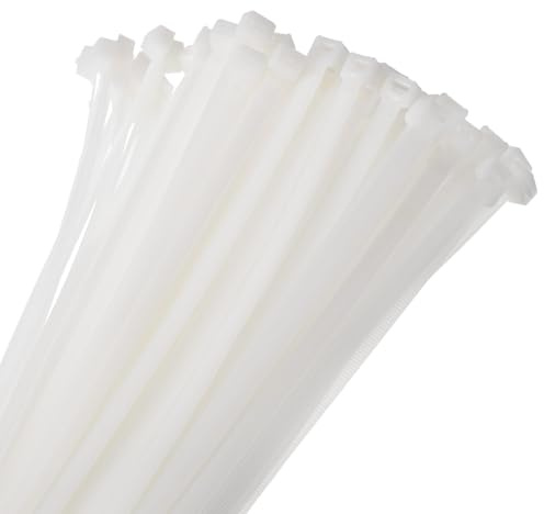 sourcing map Cable Zip Ties 760mm/30 176 Lbs Self-Locking White 50pcs | Extra Long Nylon Cable Tie Wraps for Cord Management