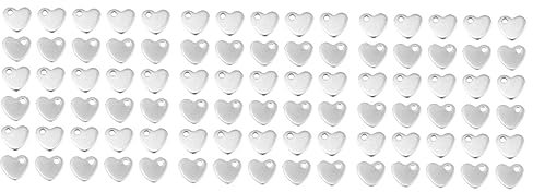 Operitacx 3pezzi Ciondolo Inossidabile Forma Di Cuore Per Creazioni Fai Da Te e Gioielli Personalizzati Accessori Per Decorazioni Uniche