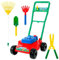U.saf Toy Garden Mower Set Age 2+: Kids Pretend Play Lawn Mower with Realistic Movements including fork, rake, shears & trowel - Outdoor Role-Playing Toy for Children, Toddlers, Boys, and Girls
