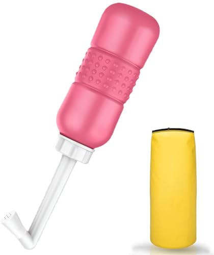 Giural Portable Bidet, 450Ml Mobiles Bidet Für Das Wochenbett, 450Ml Hand Intimdusche & Po Dusche Für Die Frau Mit Reisetasche Für Die Postpartale Pflege,Rosa