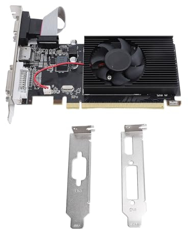 ciciglow Scheda Grafica per Computer R5 230, GDDR3 da 2 GB, 64 Bit, Frequenza Core 625 MHz, PCI Express X16, per Lavoro, Editing Video, Chassis ITX