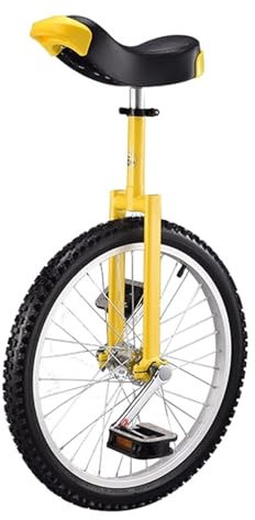 Einrad Erwachsene Trainer 16/18 20 Zoll Einräder For Erwachsene Und Große Kinder, Uni Cycle Balance Übungsspaß Fahrrad Roller Circus Performance, Verstellbarer Sitz, Tragfähigkeit 150 Kg(Yellow,18 inc