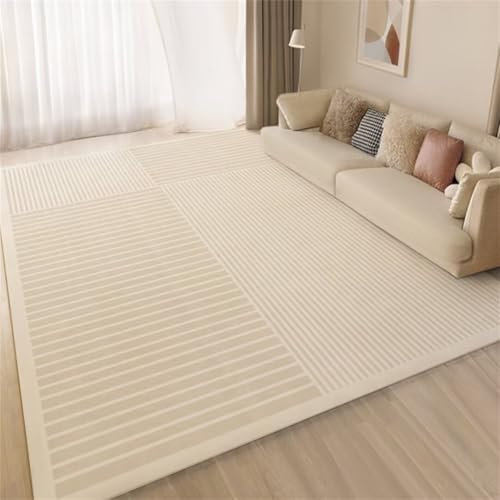 Haus Deko Couchtisch Deko 60X100CM Der Wohnzimmerteppich ist in regelmäßigen Linien angeordnet und verfügt über eine rutschfeste Unterseite, die leicht zu reinigen ist. Cute Room Decor Bettumrandung T