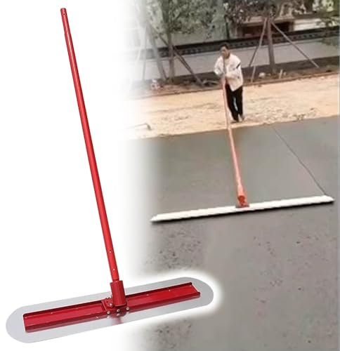 Flotador de hormigón Bull Float Herramientas De Hormigón Pequeño - Placa De Llana De Acero Inoxidable Para Acabado De Hormigón - Kit De Herramientas De Cemento Autonivelante Con Mango De 3 X 5,9 Pies(