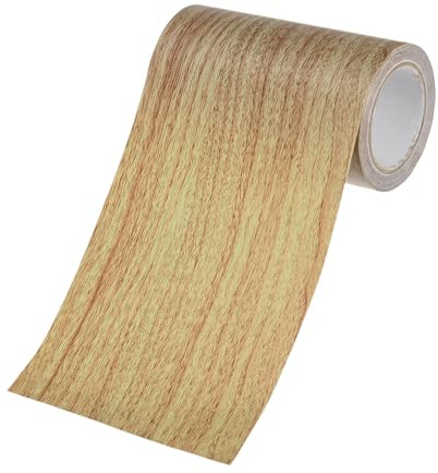 M METERXITY 1-Roll Wood Grain Repair Tape, 4 Inch x 15ft / 15cm x 4.57m Self-Adhesive Wood Floor Tape, Realistic Textured Repair Patch for Furniture/Floors/Home Decor [Brown]