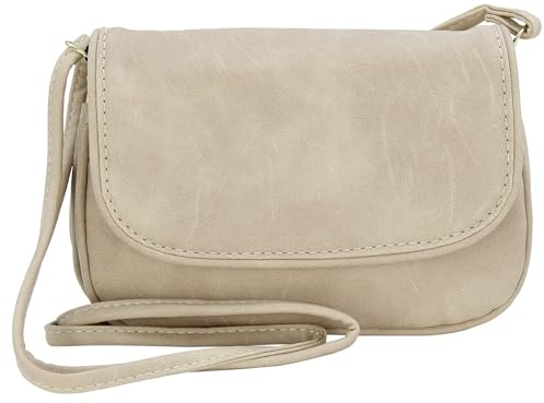 JENNIFER JONES - Kleine elegante Damen Umhängetasche - Brauttasche - Abendtasche mit vielen Fächern