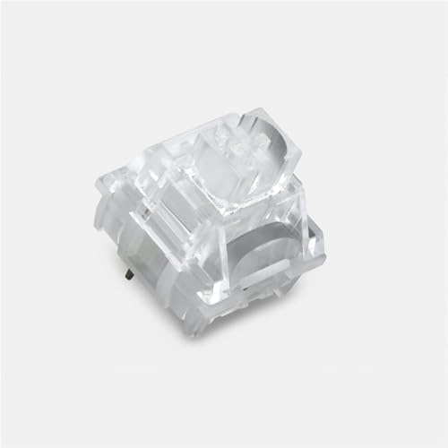 ExotiCore TTC Frozen Silent V2 Switch, Interruptor De Teclado Mecánico Lineal Silencioso Prelubricado RGB Transparente(110PCS)