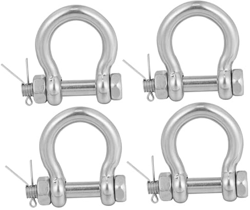Operitacx 4piezas Grilletes De Acero Inoxidable Forma De d Grilletes Metálicos Para Elevación De Elevación Forma De Herradura De Acero Inoxidable Para Uso Industrial