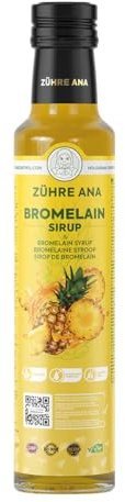 Zühre Ana® Bromelain Sirup – Mit Bromelain, Coenzym Q10, Mate-Extrakt, L-Carnitin und natürlichem Ananasaroma – Ihre natürliche Unterstützung im Alltag - Vegan