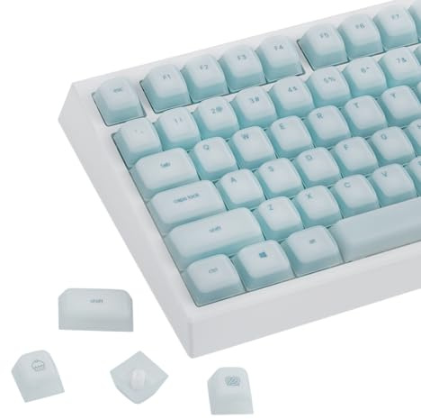 EPOMAKER AegisSil Keycap Set, Silicone Material, Cherry Profile, 113 Keys, 65%/75%/96%/Full Size, Custom Keyboard Keycaps Set for Cherry MX, Kailh, Outemu, Gateron Mechanical Gaming Keyboard (Blue) | 65%/75%/96%/Full Size, Custom Keyboard Keycaps Set for Cherry MX, Kailh, Outemu, Gateron Mechanical Gaming Keyboard (Blue)