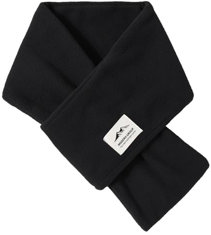 Hymeiluely Polar Fleece Warm Short Scarf for Men Women for Winter Cold Weather Soft Neck Warmer Neck Scarves (Black)