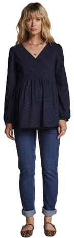 ENVIE DE FRAISE Tee-Shirt Blouse brodé Grossesse et Allaitement Marine 38/40