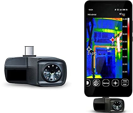 ZKLGS Termocamera, Rilevamento for Supporto telefonico Strumento di Registrazione di Video e Immagini