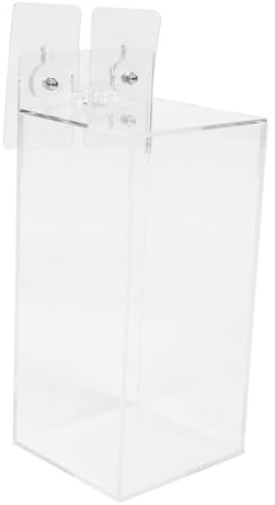 ELAYARD Disposable Gloves Dispenser Box Wall Mount Acrylic Glove Holder Organizer for Storage Easy-clean Single Compartment Suitable for Home Office Use