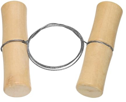 sourcing map Herramienta de alambre de cerámica estándar de 50,5 cm, cortador de alambre de arcilla con mango de madera para rueda de cerámica, artista, corte de arcilla, esculpir masa de queso