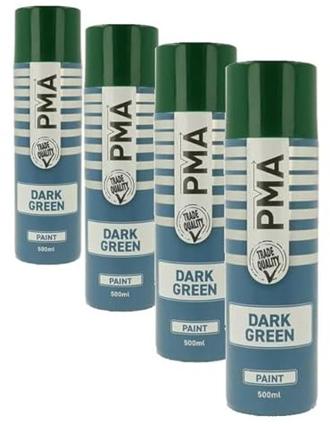 PMA DARK GREEN FAST-DRYING SPRAY PAINT 500ML (Pack of 4)