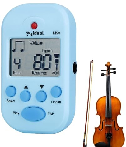 Digitales – LCD-Timer, Rhythmuszähler | Hochpräziser Beat-Trainer, Stimmgerät mit einstellbarer Lautstärke, Multi-Übungshilfe und tragbares Musikwerkzeug für Klavier, Violine, Schlagzeug