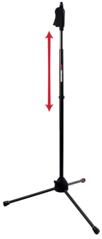 Gator Frameworks Deluxe Stativ-Mikrofonständer mit Kupplungshöhenverstellung, schwarz (GFW-MIC-2100)