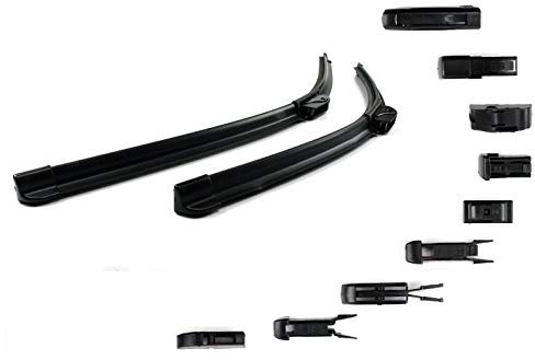 INION Front Scheibenwischer 550 mm/350 mm Wischerblätter Set Scheibenwischerblätter Satz Premium Qualität AERO für Frontscheibe mit den passenden UNIVERSELLE Adaptern