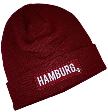 Hamburg SV Strickmütze - Steve - Bordeaux | Mütze | Beanie HSV - Plus Lesezeichen I Love