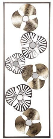 Atmosphera Wanddekoration, Blumen, Metall, 31 x 89 cm