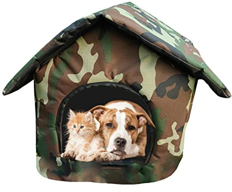 Katzenhaus, beheizt, Winterhaus, warm, für Katzen, Hunde, Haus für Tiere, wetterfest, für den Außenbereich, für Katzen oder Hunde, S/L
