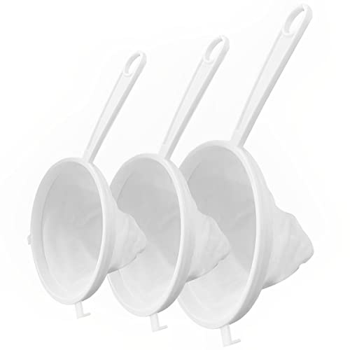 Colador de Franela y PVC 12cm,14cm,18cm, Colador Cocina, Colador de Tela, Malla Fina, Juego de Colador de Tela Redondo Microperforado, Suave y reutilizable