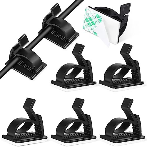 Mikikit Kabelmanagement Wickler Kabelclips Kabelorganizer Selbstklebend 10 Stück USB Kabelhalter Netzkabelhalter für Küchengeräte Ladekabel Datenkabel Netzwerkkabel Marmor Fliesen Bretter
