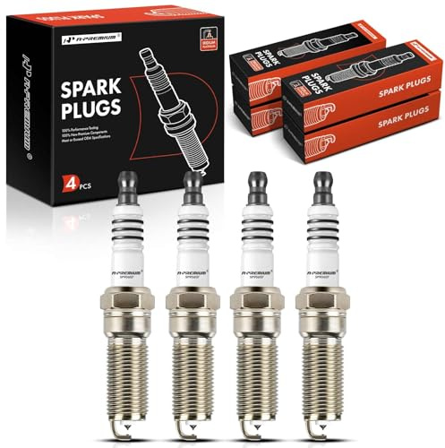 A-Premium Iridium Platinum Spark Plugs Compatible with Ford Escape 2009-2025, Fusion 2006-2020, C-Max, Maverick & Lincoln MKZ & Mercury Mariner, Milan, L4 2.0L 2.3L 2.5L, Pack of 4