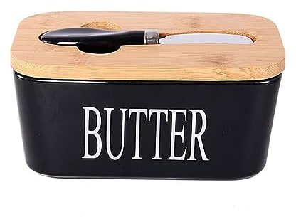 Burriera Scatola for la conservazione del formaggio da cucina Gadget for la casa Piatti in ceramica Scatola sigillata for alimenti con coperchio Coltello Vassoio for burro Strumenti Controsoffitto (C