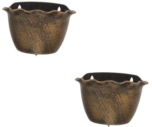 Sosoport 2 Sets Retro Blumenampel Blumentopf Wandbehang Blumentopf Wand Blumentopf Blumentopfhalter Hängende Blumentöpfe Für Draußen Balkon Blumentöpfe Kunststoff Pflanze Sprühfarbe