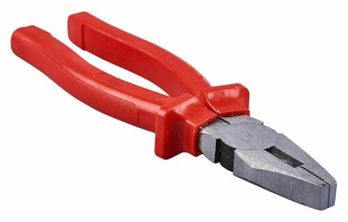 8 Combination Pliers 200mm with Soft Grip Handles, Chrome Plated Pliers for Wire Cutting, Electrical Pliers Cable Cutting