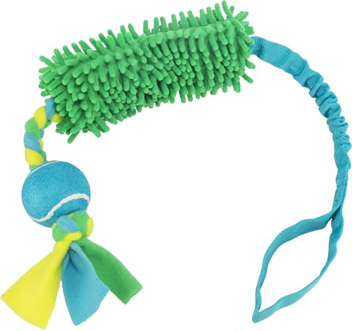 TRIXIE Bungee Tugger mit Tennisball, Plüsch - Diverse 85 cm