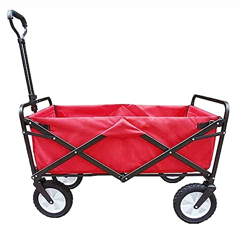 ABNNHK Wäschewagen Handwagen, Tragbarer Zusammenklappbarer Gartenwagen Hochleistungs-Trolley-Wagen Multifunktions-Einkaufswagen Für Outdoor-Camping-Strand-Pull-Truck Mit 4 Rädern, Tragkra