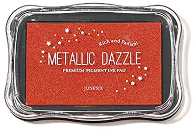 INCAUCA Metallische Stempelkissen für Gummistempel, waschbares Stempelkissen, Stempelkissen zum Stempeln, Prägen, Basteln, Stempelkissen, Partner, DIY, Farbe für Hochzeitskarten, Scrapbooking,