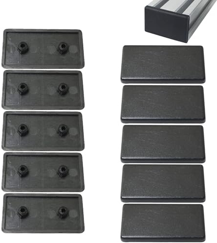 Endkappen Schwarz für Aluprofil Serie 2040, Aluminium Profil Abdeckkappen Profilabdeckkappe, Abdeckkappen Schutzkappen Kunststoff (10er Pack)