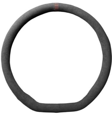 Auto Lenkradbezug Für 99% Autozubehör Innen Schwarz Auto Lenkradbezug Für Alcantara Für Universal Rindsleder Wildleder Lenkradbezug Geeignet Lenkrad Bezug(D Black)