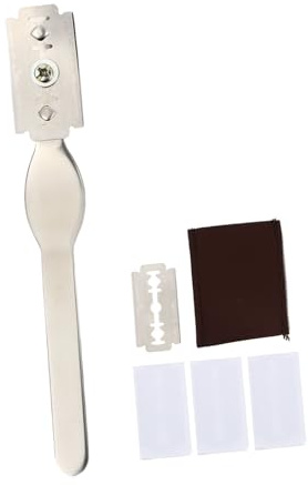 BEBEMOKO Cortador De Pan De Afeitar De Acero Inoxidable 5 Cuchillas Funda Protectora, Herramienta para Marcar Masa, Uso Repostería, Práctico y Ecológico, Juego para Pan Artesanal