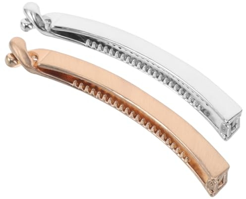 SAFIGLE 2Er Set Französische Bananen-Haarspange Für Feines Und Dickes Haar Metallischer Bananenclip Mit Sicherem Halt Und Gezahntem Design Für Alltag Arbeit Und Party
