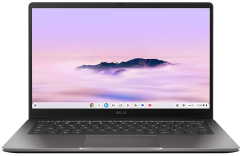 ASUS Chromebook Plus 14 CX1405CTA Laptop | 14.0 Full HD Screen | Intel Core 3 N355 Processor | 8GB RAM | 256GB SSD | Google Chrome OS