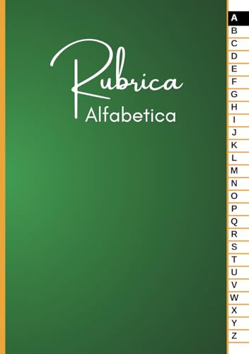 Rubrica Alfabetica: Quaderno A5 con 4 pagine per ogni lettera 104 pagine